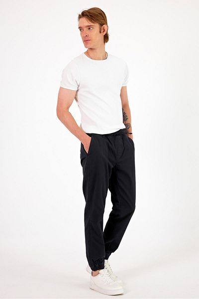 VENA Ανδρικό παντελόνι Simon Anthracite Slim Fit Gabardine Jogger