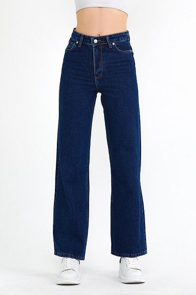 XRAY JEANS Pantaloni de damă cu talie înaltă, largi, bleumarin, din denim Palazzo