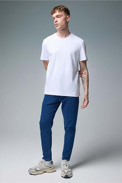 VENA Ανδρικό παντελόνι David Dark Blue Slim Fit Jean με ελαστική μέση