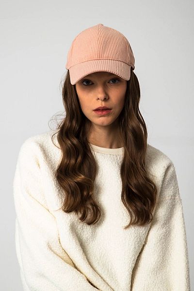 Nordbron Unisex Pink Viseu 100% Cotton Lined Velvet Cap Hat Adjustable Half Lined Leather Labeled