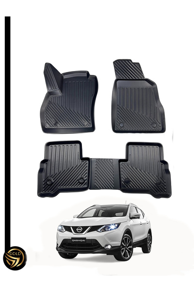 Black Gold Nissan Qashqai 2014-2020 3D Havuzlu Paspas Kauçuk Rjn