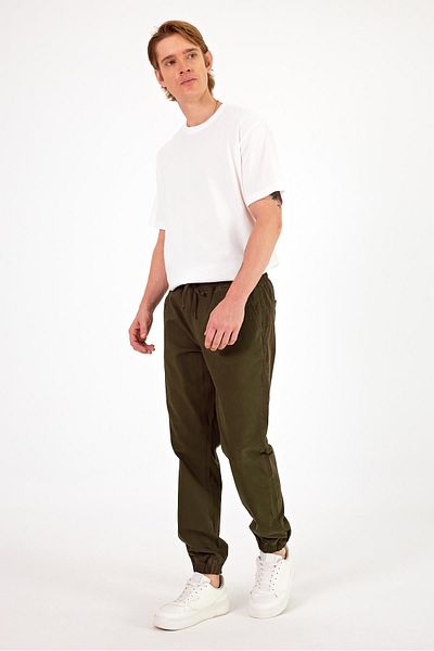VENA Ανδρικό παντελόνι Simon Khaki Slim Fit Gabardine Jogger - 11901-030