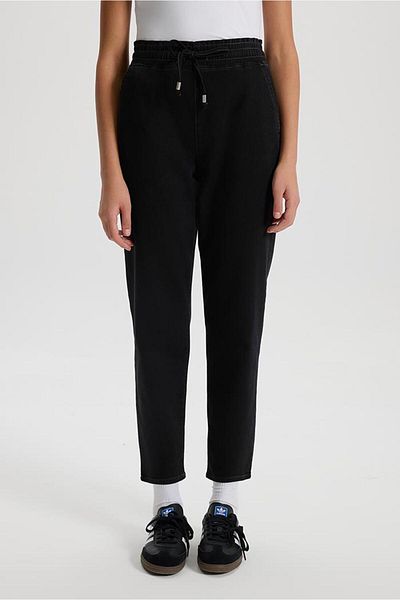 VENA Pantaloni de jogger slouchy cu talie înaltă Marla Black de damă