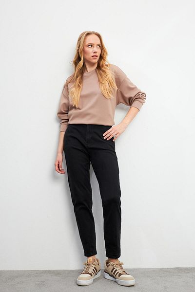 VENA Norah Carbon Black Beli, pantaloni elastici din denim 11802cb-844