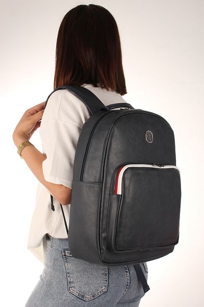 U.S. Polo Assn. 24584 Μαύρο σχολικό σακίδιο με θήκη για φορητό υπολογιστή