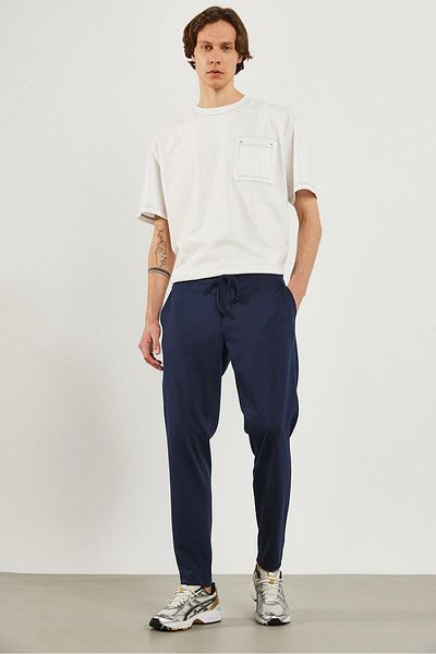 VENA Ανδρικό Alex Navy Blue ελαστικό παντελόνι με μέση