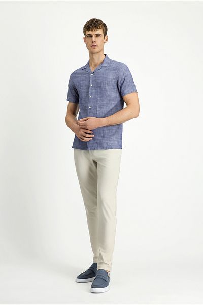 Kiğılı Short Sleeve Regular Fit Patterned Sports Cotton Shirt
