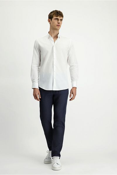 Kiğılı Long Sleeve Slim Fit Slim Fit Classic Patterned Cotton Shirt