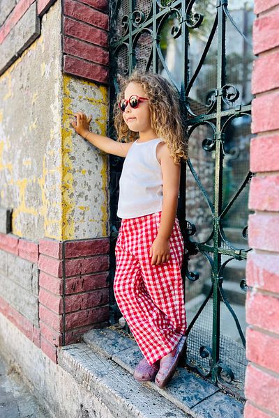minojoy Red Gingham Girl's Pants