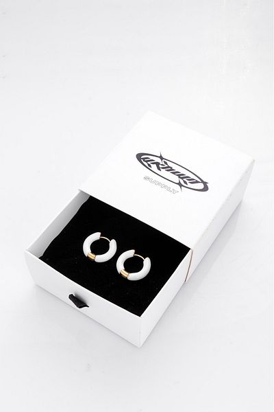 UKHWD SUPPLY Ka5017By Model Enamel Hoop Earrings