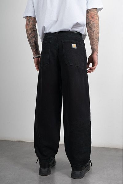 UKHWD SUPPLY Black Wide Leg Skater Baggy Men's Jean Pants