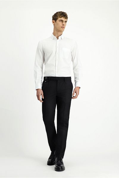 Kiğılı Slim Fit Slim Fit Lycra Patterned Buckle Pleated Classic Fabric Trousers