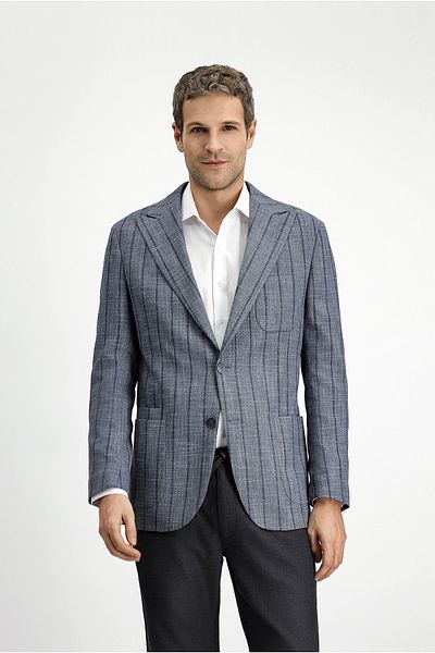 Kiğılı Regular Fit Striped Lycra Sports Jacket