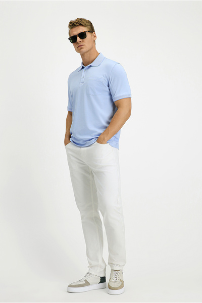 Kiğılı Μπλουζάκι με κανονική εφαρμογή, βαμβακερό σχέδιο, γιακά πόλο και τσέπες