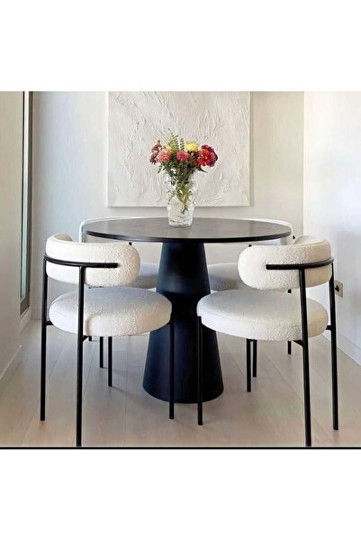 Kaktüs Avm 4'lü Teddy Sandalye Mutfak Sandalyesi Salon Sandalyesi Cafe Restaurant Sandalyesi