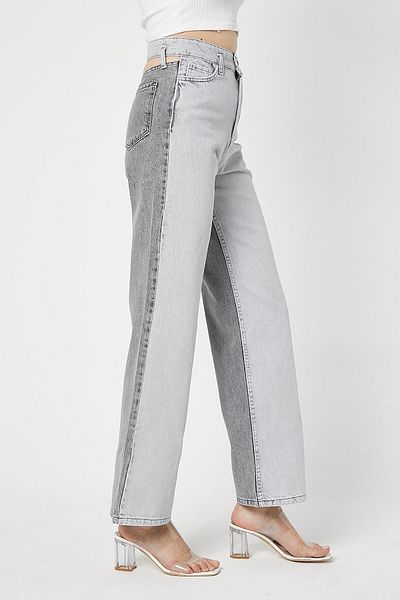 XRAY JEANS Γυναικείο φαρδύ γκρι τζιν Palazzo με χαμηλή μέση