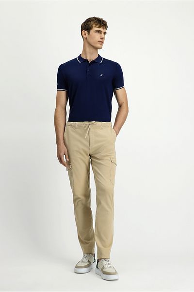 Kiğılı Regular Fit Lycra Elastic Waist Drawstring Lyocell Blend Cargo Pants