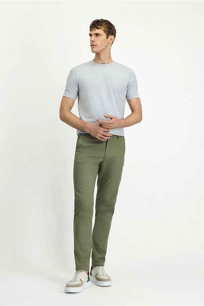 Kiğılı Slim Fit Slim Fit Patterned Lycra Canvas / Chino Trousers