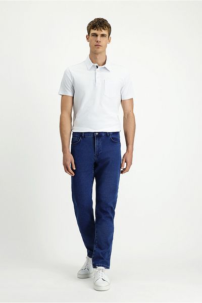 Kiğılı Regular Fit Cotton Denim Look Trousers