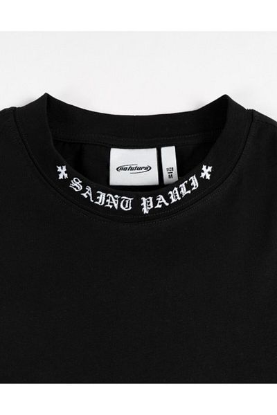No Future Saint Pauli Collar Embroidery Regular Fit Mens T-Shirt Nf0602Sy