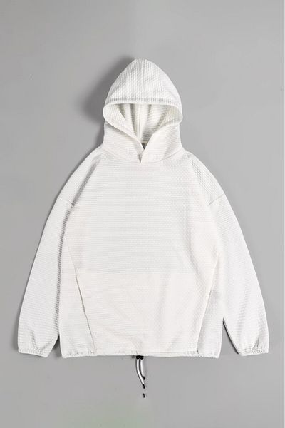 No Future Waffle Print Oversized Hoodie - Nf0537Ek