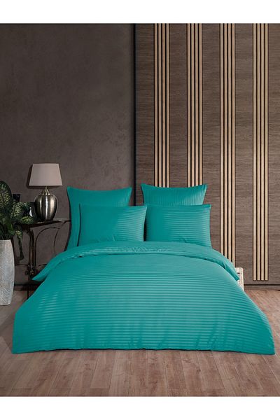 NANOSOFT Double Cotton Satin Hotel Duvet Cover Set-8 Colors