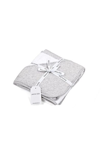 POETREE KIDS Chevron Gray Towel Swaddle Pouch Set