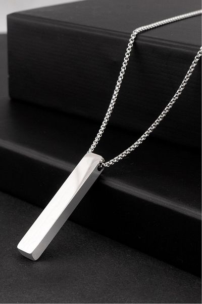 No Future Steel Bar Necklace Ft2278Gm