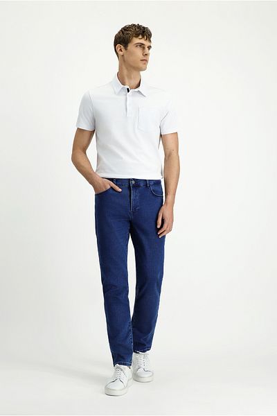 Kiğılı Regular Fit Cotton Denim Look Trousers
