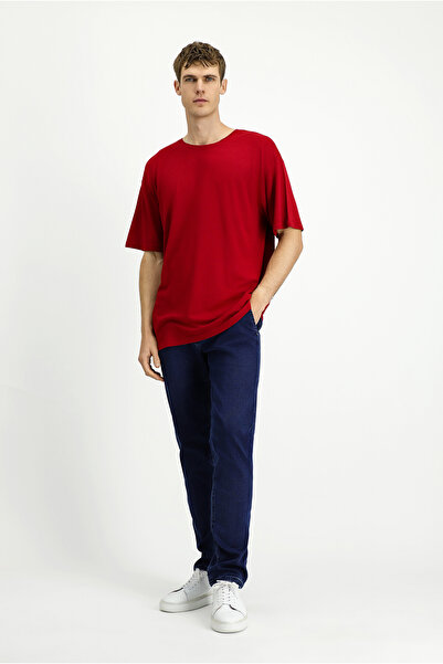 Kiğılı Crew Neck Oversize Patterned Modal Blend T-Shirt