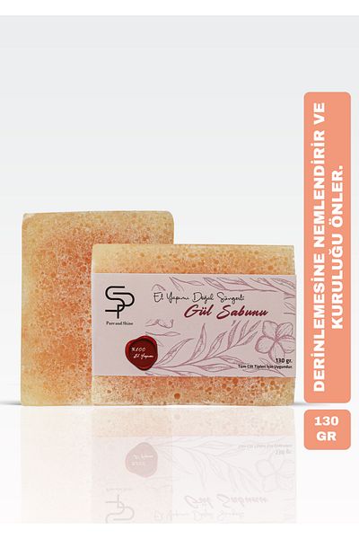 Pureandshine Handmade Natural Sponge Rose Soap