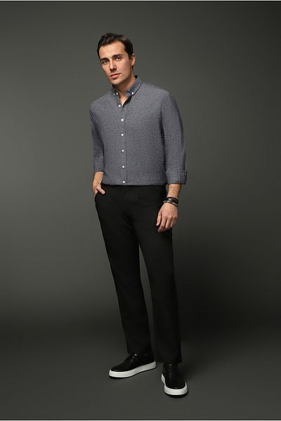 Kiğılı Regular Fit Buckle Pleated Classic Fabric Trousers