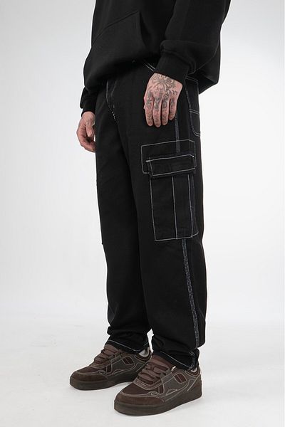 UKHWD SUPPLY Men's Jeans - Cargo Pocket, Contrast Stitching, Uk1084Sy