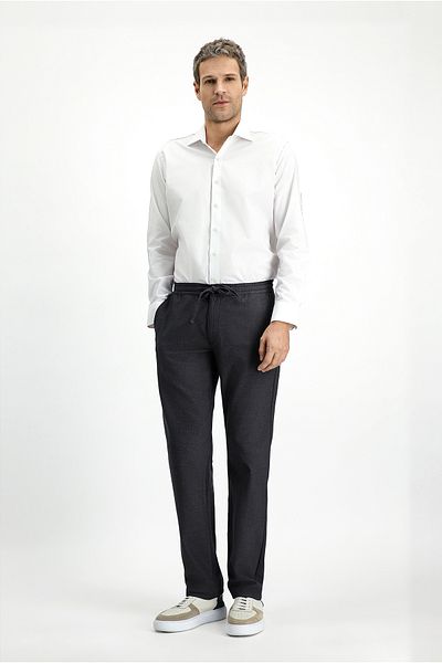 Kiğılı Slim Fit Slim Fit Patterned Elastic Waist Drawstring Lycra Trousers