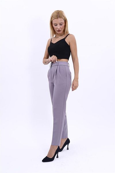 ÖNDER ÖZSOY Pleated Classic Pipe Leg Trousers-Anthracite