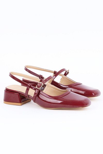 Paris Shoes Women's Burgundy Zeya Heeled Shoes