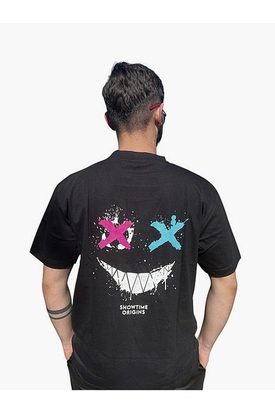 OEM Oversize Men's T-Shirt, 100% Cotton, 'SHOWTIME ORIGINS' Print – Streetwear Style, Size S