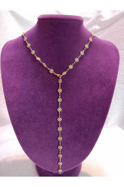 MODA MANANI Daisy Patterned Y Necklace