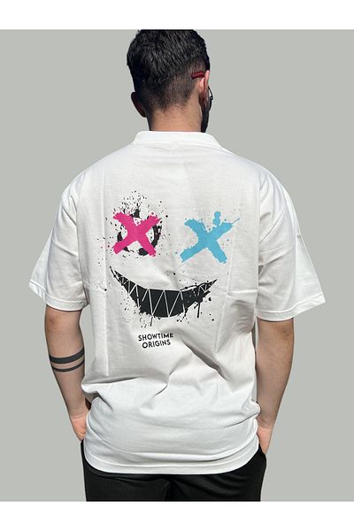 OEM Oversized Men's T-Shirt, 100% Cotton, 'SHOWTIME ORIGINS' Print - Streetwear Casual Style, S