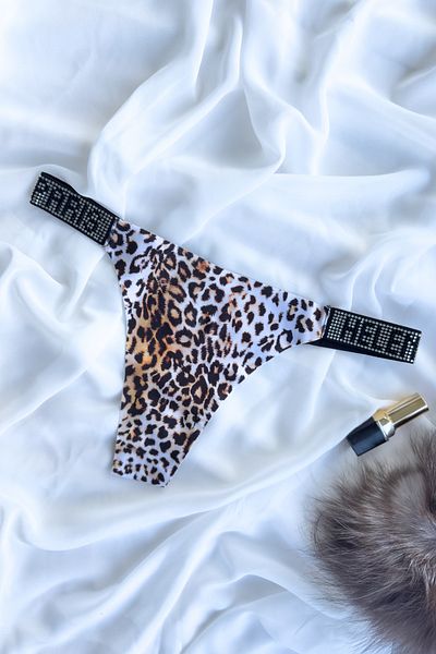 G&H UNDERWEAR - Laser Cut Leopard Patterned String - Thong