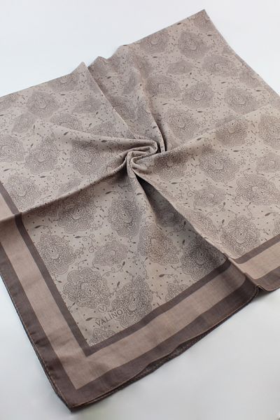 Valino 120x120 Ethnic Pattern Μεγάλο Μαντίλι Βαμβακερό Φουλάρι Μεγάλο Μέγεθος Φύλλο Φουλάρι Βιζόν