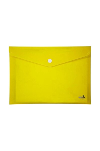 Umix Çıtçıtlı Zarf Dosya A4 Neon Sarı U1121n-sa (12 Li Paket)