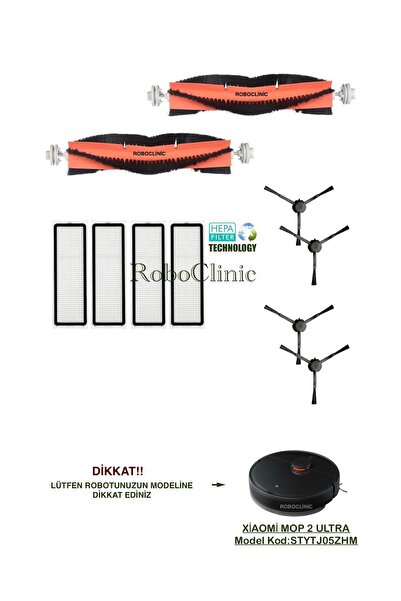 Roboclinic Perie, filtru, mop compatibile cu Xiaomi Mi Robot Vacuum Mop 2 Ultra (COD MODEL: STYTJ05ZHM) - 10 bucăți