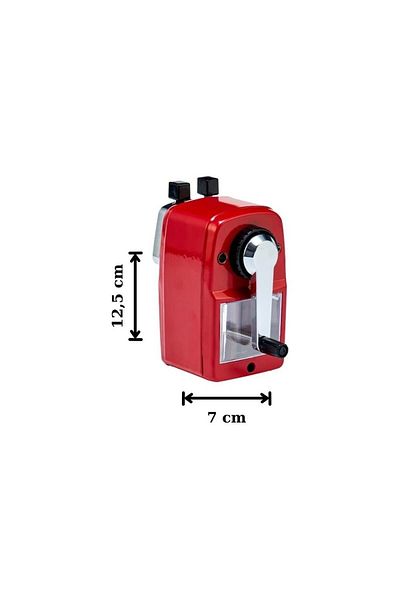 Mas 6732 Desk Type Large Arm Pencil Sharpener - Red