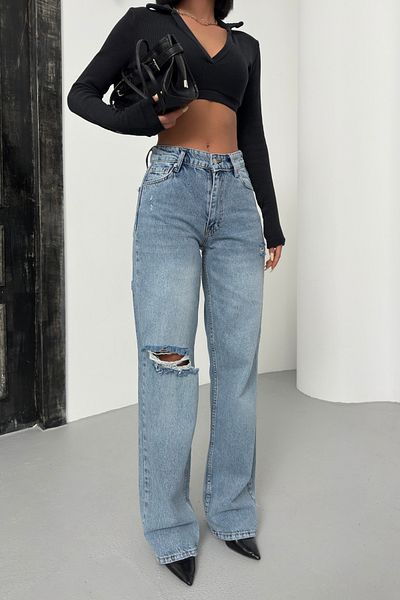 XRAY JEANS Blugi Palazzo largi, rupti, cu picioare largi, pentru femei