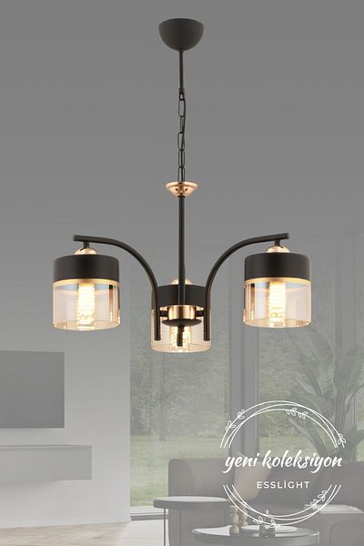 ESSLİGHT Pelin 3-Piece Chandelier Living Room Kitchen Bedroom Young Room Office
