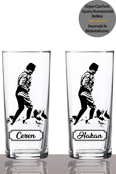KadehSepeti Kişiye Özel Atatürk 2'li Rakı Bardağı