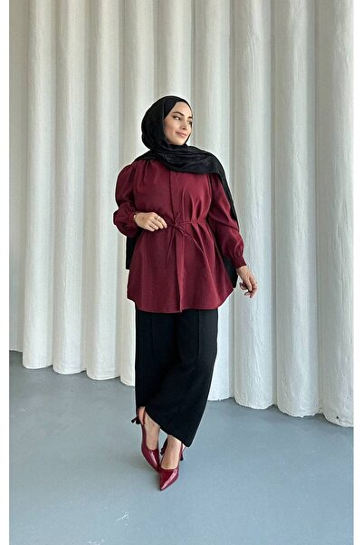 She Olive Modal Tunic with Lacing