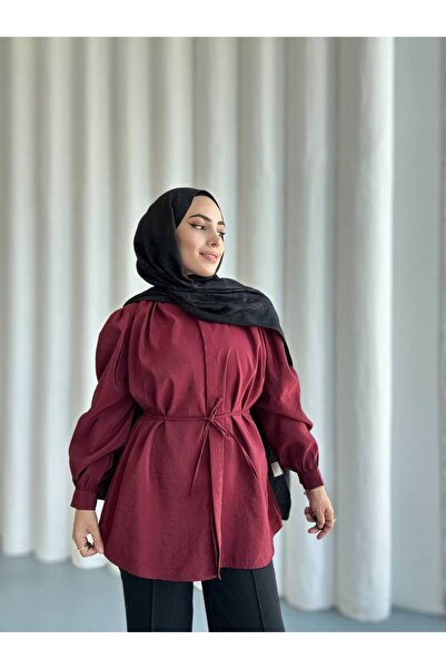 She Olive Modal Tunic with Lacing