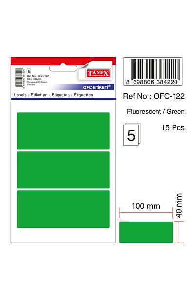 Tanex Ofc-122 Flo Green Αυτοκόλλητο Γραφείου